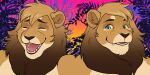 2:1 felid hi_res icon lion male mammal pantherine sunset themutt toebeans19