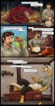 2026 absurd_res anthro beard bed belt big_breasts bottomwear breast_growth breasts brown_body brown_hair brown_scales clothing coin coin_bag comic day detailed_background dialogue digital_media_(artwork) dragon duo english_text facial_hair female feral furniture gender_transformation growth hair hat headgear headwear hi_res holding_coin holding_object horn horn_growth human human_to_anthro inside male mammal miltonholmes morshu mtf_transformation mythological_creature mythological_scalie mythology on_bed open_mouth outside pants red_body red_scales scales scalie shirt sleeping smile species_transformation stealing store surprised tail text tloz_cd-i_games_(series) topwear torn_clothing transformation weight_gain white_hair window
