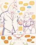 2026 4:5 5_fingers absurd_res accessory anthro artist_name back_wings big_breasts biped black_clothing black_jacket black_topwear breasts breath_powers charizard clothed clothing comic conjoined_speech_bubble dialogue digit_ring digital_media_(artwork) ear_piercing ear_stud eeveelution elemental_manipulation english_text eye_contact eyebrows eyewear fangs female finger_ring fingers fire fire_breathing fire_manipulation freckled_face freckles fur gammainks generation_1_pokemon glasses hair hi_res human industrial_piercing jacket jewelry jolteon kaminari_(gammainks) katherine_robinson_(gammainks) linked_speech_bubble looking_at_another mammal necktie nintendo open_mouth orange_body orange_hair patreon_username piercing pokemon pokemon_(species) ring sharp_teeth speech_bubble suit teeth text topwear twitter_handle wearing_glasses wedding_ring wings yellow_body yellow_fur