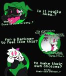2025 anthro apollysabyss black_body black_fur blush bovid caprine clothing controller darkner deltarune digital_media_(artwork) english_text eyewear female fur gaming glasses goat green_clothing green_eyewear green_glasses green_sweater green_topwear group hat headgear headwear hi_res horn mammal pink_eyes pink_horn pink_ribbon pink_scarf ralsei scarf sweater text topwear trans_(lore) trans_woman_(lore) trio undertale_(series) white_body white_fur white_ribbon witch_hat