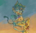 2026 anthro bikini blush blush_lines brown_body brown_fur brown_hair brown_tail clothing cybernetic_arm cybernetic_leg cybernetic_limb eyebrow_through_hair eyebrows eyewear felid feline female fur fur_tuft gameoverse glitch_productions goggles hair hi_res kit_bodega mammal red_eyes slightly_chubby solo swimwear tail translucent translucent_hair tuft two-piece_swimsuit whiskers zottgrammes