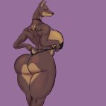 1:1 2026 absurd_res anthro back_markings back_tattoo bare_shoulders big_breasts big_butt bikini bikini_pull biped black_bikini black_clothing black_eyes black_nose black_swimwear black_tattoo breasts brown_body brown_ears brown_fur brown_tail butt canid canine canis circle_eyebrows clothed clothed_anthro clothed_female clothing clothing_pull countershade_butt countershade_face countershade_fur countershade_legs countershade_neck countershade_torso countershading digital_drawing_(artwork) digital_media_(artwork) dobermann domestic_dog eyebrows eyelashes female fur glistening glistening_butt glistening_eyes head_turned heart_(marking) heart_symbol hi_res huge_breasts iljajop iris legs_together light_body light_fur light_markings long_eyelashes looking_at_viewer looking_back looking_back_at_viewer mammal markings monotone_background monotone_breasts multicolored_body multicolored_fur multicolored_tail pinscher pointy_ears portrait prick_ears purple_background short_tail simple_background skimpy skimpy_bikini skimpy_swimwear solo standing swimwear swimwear_pull tail tan_body tan_breasts tan_countershading tan_eyebrows tan_fur tan_heart tan_inner_ear tan_markings tan_tail tattoo thick_neck thick_thighs three-quarter_portrait three-quarter_view two-piece_swimsuit two_tone_body two_tone_fur two_tone_tail whisker_spots white_sclera