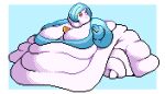 2026 3_fingers belly big_belly big_breasts blue_body blue_hair blush blush_lines breasts chest_spike chubby_cheeks digital_drawing_(artwork) digital_media_(artwork) fat_rolls female female_humanoid fingers gardevoir generation_3_pokemon hair hi_res huge_belly huge_breasts huge_thighs humanoid hyper hyper_belly hyper_cheeks hyper_thighs immobile looking_at_viewer morbidly_obese morbidly_obese_female morbidly_obese_humanoid nintendo obese obese_female obese_humanoid orange_eyes overweight overweight_female overweight_humanoid pixel_(artwork) pokemon pokemon_(species) pseudo_hair shiny_pokemon sitting snooz-e-rat solo spikes spikes_(anatomy) sprite thick_thighs white_body