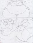 2024 anthro belly belly_expansion big_belly big_breasts big_butt body_expansion bottomwear breast_expansion breasts butt butt_expansion canid canine canis clothed clothing comic coyote expansion female fur gloves hair handwear hat headgear headwear hi_res huge_belly huge_breasts huge_butt huge_thighs hyper hyper_belly inflation jacket june_coyote kissing mammal morbidly_obese morbidly_obese_anthro morbidly_obese_female navel obese obese_anthro obese_female overweight overweight_anthro overweight_female shorts sketch solo thick_thighs topwear traditional_media_(artwork) virus-20 weight_gain wide_hips