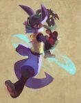 2014 action_pose ambiguous_gender anthro black_body black_fur blue_body blue_fur chest_spike darmp digital_media_(artwork) digital_painting_(artwork) digitigrade feet full-length_portrait fur generation_4_pokemon grey_eyes hand_spike handpaw hi_res hindpaw looking_at_viewer lucario nintendo painting_(artwork) pawpads paws pink_pawpads pokemon pokemon_(species) pokemon_move portrait pose shaded simple_background snout solo spikes spikes_(anatomy) tail tan_background yellow_body yellow_fur