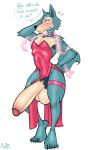 2023 5_toes anthro armpit_hair balls beastars big_balls big_penis black_nose blue_body blue_fur blush bobthetanuki body_hair canid canine canis claws clothing dialogue dress embarrassed english_text exposed feet femboy fur furry_tail genitals glans glitter hand_on_face hi_res huge_penis hyper hyper_genitalia hyper_penis legoshi_(beastars) light_body light_skin looking_at_viewer makeup male mammal nipple_outline penis penis_poking_out pink_clothing pink_dress pubes slim_anthro slim_male small_waist snout solo tail talking_to_viewer text toes wolf