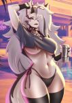 2026 5_fingers absurd_res anthro arm_tuft artist_logo artist_name beverage big_breasts bikini bikini_bottom biped black_bikini black_bikini_bottom black_claws black_clothing black_collar black_eyebrows black_gloves black_handwear black_legwear black_nose black_swimwear black_thigh_highs blue_clothing blue_shirt blue_topwear breasts camel_toe canid canid_demon canine cheek_tuft claws clothed clothed_anthro clothed_female clothing collar demon digital_drawing_(artwork) digital_media_(artwork) ear_piercing ear_ring elbow_tuft energy_drink eyebrow_piercing eyebrows eyelashes eyewear facial_markings facial_piercing facial_tuft fangs female female_anthro finger_claws fingerless_gloves fingers fur glasses gloves grand_theft_auto grand_theft_auto_vi grey_body grey_ears grey_fur grey_hair grey_tail gta_vi_cover_girl hair hair_over_eye half-closed_eyes handwear head_markings heart_(marking) hellaverse hellhound helluva_boss hi_res holding_beverage holding_energy_drink holding_eyewear holding_glasses holding_object inner_ear_fluff legs_together legwear logo long_hair looking_at_viewer loona_(helluva_boss) mammal markings meme monster_energy multicolored_body multicolored_fur multicolored_tail mythological_canine mythological_creature mythology narrowed_eyes navel navel_piercing off_shoulder open_mouth outside pantsless pantsless_anthro pantsless_female piercing pink_markings pointy_ears prick_ears pupils rectangular_glasses red_sclera ring_piercing rockstar_games shirt sk3tchk4t slit_pupils solo spiked_collar spikes standing string_bikini swimwear tail teeth text thigh_highs tongue topwear tuft two-piece_swimsuit two_tone_body two_tone_fur under_boob white_body white_eyes white_fur white_inner_ear_fluff white_tail