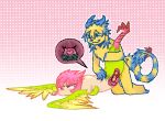 animal_humanoid anthro asikxcs avian avian_humanoid blue_body blue_fur blue_penis blush blush_lines breasts cervical_contact claws digital_media_(artwork) doggystyle dominant dominant_male dragon dragon_humanoid duo echidna_wars_dx european_mythology feather_hands feathered_breasts feathers female female_penetrated from_behind_position fur genitals greek_mythology green_body green_eyes green_feathers hair harpy heart_symbol hi_res horn humanoid humanoid_genitalia humanoid_penis impregnation interspecies interspecies_impregnation lying male male/female male_penetrating male_penetrating_female milia_wars monster_girl_(genre) mythological_avian mythological_creature mythological_scalie mythology nest novdi_(novdi) on_front ovum ovum_with_heart penetration penile penile_penetration penis penis_in_vagina pink_eyes pink_hair pixel_(artwork) pubes pubic_feathers scalie sex simple_background smile tail unusual_ovum vaginal vaginal_penetration wings x-ray_view yellow_body yellow_fur yellow_penis
