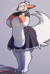 2024 absurd_res alternative_fashion alwaysfaceleft anthro anthrofied apology barefoot belly big_breasts big_tail biped black_claws black_clothing black_dress breasts claw_fingers claws clothed clothing colored dialogue digital_media_(artwork) dress ears_down embarrassed english_text feet female female_anthro finger_claws fluffy fluffy_tail front_view full-length_portrait fully_clothed fur generation_3_pokemon gloves_(marking) goth gothic_lolita grey_background grey_nose hair hi_res j-fashion light lighting lolita_(fashion) looking_at_viewer maid_apron maid_uniform mammal markings mismatched_ears monotone_hair monotone_tail multicolored_body multicolored_ears multicolored_fur navel_outline nintendo open_mouth orange_body orange_ears orange_fur pivoted_ears pokemon pokemon_(species) pokemorph ponytail portrait pupils red_eyes shaded simple_background slightly_chubby slightly_chubby_anthro slightly_chubby_female solo spilled_drink standing tail talking_to_viewer teeth text thick_tail three-quarter_view toe_claws two_tone_body two_tone_ears two_tone_fur uniform url white_body white_ears white_fur white_hair white_tail zangoose