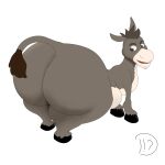 1:1 2026 asinus big_butt black_eyebrows black_hooves black_mane black_tail_tuft butt colored digital_drawing_(artwork) digital_media_(artwork) domiel donkey donkey_(shrek) dreamworks english_description equid equine eyebrows father_(lore) feathering feral full-length_portrait fur grey_body grey_eyes grey_fur hi_res hooves huge_butt huge_thighs hyper hyper_butt light lighting long_ears looking_at_own_butt male male_feral mammal mane multicolored_body multicolored_fur nude_male open_mouth open_smile parent_(lore) portrait quadruped red_tongue shaded short_mane shrek_(series) signature simple_background smile solo tail tail_tuft teeth thick_thighs tongue tuft two_tone_body two_tone_fur unguligrade white_background white_body white_fur