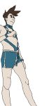 absurd_res animated animated_gif anthro black_hair blonde_hair blue_nose bottomwear canid canine canis clothed clothing collar cuff_(restraint) digital_media_(artwork) domestic_dog fancy_dawg flat_shading fur garbage_art hair harness hi_res holding_leash holding_object human krita_(artwork) leash leash_hanging male mammal no_shading orange_body orange_fur pixel_(artwork) rawr restraints short_playtime shorts shorts_only simple_background simple_colors solo topless transformation transformation_sequence white_background yellow_body yellow_fur