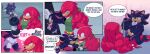 abs absurd_res anthro athletic_wear biceps black_body black_fur blush bodily_fluids bottomwear bulge butt chest_tuft clothed clothing comic countershading deadlyrabitt dialogue duo echidna english_text erection eulipotyphlan exercise footwear fur genitals glans gloves green_clothing handwear heart_symbol hedgehog hi_res humanoid_genitalia humanoid_penis kissing knuckles_the_echidna locker_room male male/male male_anthro mammal monotreme multicolored_body multicolored_fur muscular muscular_anthro muscular_male narrowed_eyes nipples nude pecs penis pubes red_body red_clothing red_eyes red_fur sega sex shadow_the_hedgehog shirt shoes shorts size_difference smile sonic_the_hedgehog_(series) speech_bubble sportswear sweat tail tan_body tan_countershading tan_fur tank_top text thinking topwear tuft two_tone_body two_tone_fur vein veiny_penis weights white_clothing