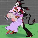 1:1 absurd_res anthro big_breasts big_butt bimbofication black_cum bodily_fluids breast_expansion breasts butt colored_cum cum demon disney duo expansion female genital_fluids gynomorph gynomorph/female hexecat hi_res horn huge_breasts hyper hyper_breasts intersex intersex/female ira_the_demon_(character) lips long_tongue maid_marian nipple_piercing nipples piercing robin_hood_(disney) size_difference tail thick_lips tongue unusual_bodily_fluids unusual_cum unusual_genital_fluids