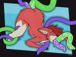 4:3 abdominal_bulge absurd_res all_the_way_through anal anal_penetration anal_threading anthro anus black_nose blue_eyes breasts butt canid canine cheek_bulge claws datamosh_01 dated double_anal double_oral double_penetration ears_down female fox fur green_tentacles hair hi_res lexa_(datamosh_01) mammal multicolored_body multicolored_tentacles multiple_penetration nipples oral oral_penetration penetration pivoted_ears purple_tentacles red_body red_fur red_hair slime small_breasts solo tailless tentacle_penetration tentacles threaded_by_tentacle watermark