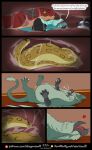 5_panel_comic anaconda anthro aquatic aquatic_dragon avian beak belly big_belly black_clothing black_shirt black_stripes black_topwear bloated boa_(snake) bodily_fluids boinae breasts brown_hair burping canid canine canis clothing coalt comic dialogue dragon emeralyn_(rimentus) english_text eyes_closed eyewear feathered_wings feathers female feral feral_pred fur furaffinity furaffinity_logo furred_dragon furred_scalie glasses green_body green_eyes group gryphon hair heart_symbol hi_res internal kharl_(rimentus) larger_pred legs_up looking_pleasured lying male mammal multiple_scenes mythological_avian mythological_creature mythological_scalie mythology name_in_dialogue on_back overbite page_number patreon patreon_logo purple_eyes recursive_vore red_body red_eyes reptile rimentus rysindra_(rimentus) scales scalie serious shirt size_difference snake speech_bubble stripes tail tail_tuft teal_body teal_scales text tongue tongue_out topwear tuft url vess_(rimentus) vore wingless_dragon wings wolf yellow_body yellow_eyes yellow_scales