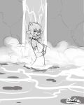 animal_humanoid anthro bangs bath bathing bedroom_eyes body_hair bovid bovid_humanoid bovine bovine_humanoid breasts butt caprine choker collar covering covering_breasts covering_nipples covering_self elmistorr eye_bags faun female fluffy fog forest fur goat hair happy hi_res hooves horn humanoid jewelry laugh looking_at_viewer mammal mammal_humanoid messy_hair monochrome narrowed_eyes nature nature_background necklace nude nudist open_mouth plant satyr seductive short_hair signature sketch slim small_breasts smile solo splash splashing_water suggestive tail tear_trough thalia_(elmistorr) tree tribal tribal_jewelry water waterfall waterfall_shower wet wet_body wet_fur wet_hair whimsical