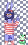 2026 4_fingers absurd_res amphibian anthro balls bangs bare_shoulders black_hair blush blush_stickers bottomless bottomwear bow_tie breasts cel_shading checkered checkered_background choker clothed clothing countershade_face countershade_torso countershading darkened_balls darkened_genitalia darkened_penis duo embarrassed eyebrows eyelashes female fingers footwear foreskin frog genitals gesture glans glitch_productions gooseworx's_post-transition_jax_design green_body green_skin gynomorph hair half-erect half-length_portrait hand_gesture head_bow hi_res humanoid_genitalia humanoid_penis interrobang intersex jax_(tadc) jewelry lagomorph legwear leporid long_ears long_hair looking_at_genitalia looking_at_penis mammal medium_breasts multicolored_clothing multicolored_footwear multicolored_socks multicolored_sweater multicolored_topwear necklace off_shoulder partially_retracted_foreskin pattern_background pattern_clothing pattern_footwear pattern_legwear pattern_socks pattern_sweater pattern_topwear penis portrait purple_balls purple_body purple_glans purple_penis pussypillbugs rabbit red_bottomwear red_bow red_bow_tie red_clothing red_footwear red_socks red_sweater red_topwear ribbit_(tadc) shaded simple_background slim_female smile smiling_at_another socks solo striped_clothing striped_footwear striped_socks striped_sweater striped_topwear stripes sweater teeth the_amazing_digital_circus topwear trans_(lore) trans_woman_(lore) uneven_balls v_sign watermark white_clothing white_footwear white_socks white_sweater white_topwear yellow_eyes yellow_teeth