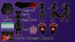 2026 3d_(artwork) absurd_res anthro arm_warmers armwear black_arm_warmers black_armwear black_background black_body black_clothing black_ears black_fur black_hoodie black_leg_warmers black_legwear black_paws black_tail black_thigh_highs black_topwear black_visor blender_(artwork) blender_eevee_(artwork) bodily_fluids claws clothing digital_media_(artwork) dipstick_tail ear_tuft english_text fur gabogen_(gavinator96) gavinator96 gesture glowing glowing_claws glowing_eyes glowing_face glowing_mouth glowing_pawpads gradient_background grey_metal hand_gesture hi_res hoodie leg_warmers legwear lgbt_pride logo_on_clothing logo_on_hoodie looking_at_viewer machine male markings model_sheet mouth_shot multicolored_arm_warmers multicolored_armwear multicolored_clothing multicolored_ears multicolored_leg_warmers multicolored_legwear multicolored_tail multicolored_thigh_highs one_eye_closed open_mouth outline pattern_arm_warmers pattern_armwear pattern_clothing pattern_leg_warmers pattern_legwear pattern_thigh_highs paw_shot pawpads paws pistacho_proto pride_colors protogen protogen_armor protogen_face protogen_visor protogen_visor_maw purple_background red_arm_warmers red_armwear red_background red_body red_clothing red_ears red_eyes red_face red_fur red_leg_warmers red_legwear red_pawpads red_symbol red_tail_tip red_thigh_highs red_tongue saliva saliva_string simple_background solo striped_arm_warmers striped_armwear striped_clothing striped_leg_warmers striped_legwear striped_thigh_highs stripes symbol_on_chest t-pose tail tail_markings text thigh_highs tongue topwear tuft v_sign white_outline wink winking_at_viewer