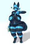 2:3 animal_humanoid anthro areola belly belly_hair big_areola bikini bikini_bottom bikini_top blue_eyes body_hair breasts canid canid_humanoid canine canine_humanoid canis chest_hair clothed clothing clothing_lift colored digitigrade exposed exposed_breasts facial_hair female genitals hair hair_over_eyes hi_res humanoid lafux magazine mammal mammal_humanoid narrowed_eyes piercing pubes shelby_(derpuwolf) solo swimwear two-piece_swimsuit vulva wolf