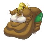2025 2_horns 5_fingers absurd_res bangs belly belly_overhang belly_rolls big_belly big_breasts big_butt biped blonde_eyebrows blonde_hair blush bodily_fluids bottomwear breasts brown_body brown_hair_tie brown_horn brown_skin butt chubby_cheeks cleavage clothed clothed_female clothed_humanoid clothing colored comedii crop_top curled_horn digital_drawing_(artwork) digital_media_(artwork) double_chin english_description eyebrows eyelashes fat_arms fat_legs female female_humanoid fingers flabby_arms footwear full-length_portrait fully_clothed fully_clothed_female fully_clothed_humanoid green_bottomwear green_clothing green_shorts grey_clothing grey_footwear grey_socks hair hi_res horn horned_humanoid huge_belly huge_breasts huge_butt humanoid leaning leaning_forward light lighting midriff morbidly_obese morbidly_obese_female morbidly_obese_humanoid not_furry obese obese_female obese_humanoid overweight overweight_female overweight_humanoid ponytail portrait red_eyes shaded shirt shorts simple_background small_nose socks sofia_(benben) solo sweat sweaty_clothing sweaty_crop_top sweaty_topwear tired topwear white_background white_clothing white_crop_top white_topwear