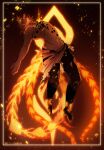 2026 blood blood_on_chest blood_stain bodily_fluids burning burning_alive burning_clothes clothed clothing elemental_manipulation embers eyes_closed feathers final_fantasy final_fantasy_xvi fire fire_manipulation floating glowing hi_res human joshua_rosfield magic magic_user male mammal naahva partially_clothed runes sketch solo square_enix wounded