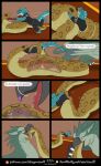 7_panel_comic abdominal_bulge almost_fully_inside anaconda anthro anthro_prey aquatic aquatic_dragon arm_in_mouth avian barefoot beak bite black_bottomwear black_clothing black_horn black_pants black_shirt black_topwear boa_(snake) bodily_fluids boinae bottomwear canid canine canis clothed clothing coalt coiling coiling_another comic dialogue dragon emeralyn_(rimentus) english_text exclamation_point feathered_wings feathers feet female female_pred female_prey feral feral_pred fin fin_frill frill_(anatomy) fully_inside fur furaffinity furaffinity_logo furred_dragon furred_scalie green_body green_eyes group gryphon head_first head_in_mouth hi_res horn inside internal kharl_(rimentus) larger_pred leashed-in_vore licking licking_another male mammal multiple_prey multiple_scenes mythological_avian mythological_creature mythological_scalie mythology neck_bulge nude oral_vore page_number pants partially_inside patreon patreon_logo purple_eyes realization red_body red_carpet red_eyes reptile rimentus rysindra_(rimentus) saliva saliva_on_arm saliva_on_tongue scales scalie scared security security_guard security_uniform shirt size_difference snake soft_vore speech_bubble sweatdrop_(iconography) tail tail_bite tail_frill tail_grab tail_in_mouth tan_body teal_body teal_scales text tongue topwear url vess_(rimentus) vore wingless_dragon wings wolf yellow_body yellow_eyes yellow_scales