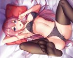  bed bra cropped game_cg hentai_girl_hime long_hair panties pink_hair purple_eyes tagme_(artist) tagme_(character) underwear 