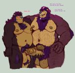  2020 6pklion age_difference balls belly big_balls big_penis circumcised dialogue duo english_text father father_and_child father_and_son foreskin frottage genitals handjob hi_res incest_(lore) male male/male mammal moobs nipples nude overweight parent parent_and_child penile penis pubes sex simple_background son text uncut ursid 