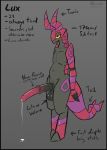  animal_genitalia animal_penis anthro arthropod balls black_balls black_border bodily_fluids border digitigrade dripping_precum english_text equine_penis erection genital_fluids genitals gradient_penis grey_background grey_body hi_res horn male model_sheet nintendo penis pink_penis pok&eacute;mon pok&eacute;mon_(species) precum quin-nsfw scolipede simple_background solo standing text video_games yellow_eyes 