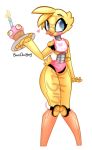  alpha_channel animatronic anthro avian barnowlking beak bib bird blue_eyes chicken cupcake_(fnaf) eyelashes feathers female fingers five_nights_at_freddy&#039;s five_nights_at_freddy&#039;s_2 galliform gallus_(genus) machine orange_body phasianid pink_cheeks robot signature simple_background solo standing toy_chica_(fnaf) transparent_background video_games yellow_body yellow_feathers 