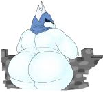  anthro big_butt butt butt_shot darkner deltarune drawpile hi_res huge_butt humanoid king_spade male monster nood1e nude overweight overweight_male rear_view slightly_chubby solo thick_thighs video_games wide_hips 