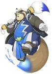  2020 anthro barontoko brown_body brown_fur canid canine clothing footwear fur gloves handwear hi_res humanoid_hands kemono live-a-hero male mammal overweight overweight_anthro overweight_male raccoon_dog robe sandals shoen simple_background solo tanuki video_games white_background 