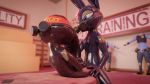  16:9 3d_(artwork) anthro asphyxiation blindfold breath_play digital_media_(artwork) disney duo female gas_mask hi_res hunter_(rubber) judy_hopps lagomorph leporid male mammal mask rabbit rubber rubber_(artist) widescreen zootopia 