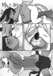  absurd_res all_fours amazon_pose comic doggystyle duo from_behind_position greyscale hi_res kink kinktober kinktober_2020 kissing mating_press monochrome r18 sex smut 