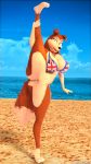  3_toes 3d_(artwork) 9:16 anthro anus beach big_breasts bikini bikini_top bottomless bra breasts brown_eyes canid canine canis carbiid3 cheek_tuft clothed clothing collar colleen collie digital_media_(artwork) dipstick_tail domestic_dog exhibitionism facial_tuft feet female flag_bikini flexible fur genitals gloves_(marking) hair herding_dog hi_res holding_leg leg_markings mammal markings multicolored_body multicolored_fur multicolored_tail navel on_one_leg one_leg_up open_mouth open_smile pastoral_dog pussy raised_leg road_rovers seaside sheepdog smile socks_(marking) solo splits spread_legs spreading standing swimwear tiptoes toes tuft two_tone_body two_tone_fur underwear vertical_splits wide_hips 