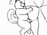 4:3 animated anthro balls belly custardalvis duo erection genitals humping_leg live-a-hero male male/male penis procy short_playtime short_stack size_difference slightly_chubby 