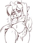  activision anthro blush cervid clothed clothing elora embarrassed faun female fingers flustered fur grope hair mammal navel notched_ear short_hair sketch slightly_chubby solo spyro_reignited_trilogy spyro_the_dragon stomach thick_thighs video_games wamudraws wide_hips 