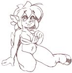  4_fingers activision anthro blush cervid clothed clothing cloven_hooves elora faun female fingers fur hair hooves mammal navel notched_ear short_hair sketch slightly_chubby solo spyro_reignited_trilogy spyro_the_dragon stomach thick_thighs tongue tongue_out video_games wamudraws wide_hips 