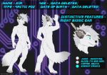  anthro arctic_fox blue_eyes butt canid canine claws detailed_background fluffy fluffy_tail fox fur grey_hair hair male mammal model_sheet smile solo tashalisets white_body white_fur 