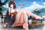  akagi_(zhanjian_shaonu) animal_ears anthropomorphism bandage drink hbb japanese_clothes panties sake underwear water zhanjian_shaonu 