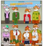  2005 anthro benjamin_stilton clothing comic english_text female geronimo_stilton geronimo_stilton_(series) group growth hi_res hypnosis male mammal mind_control mouse murid murine muscle_growth rodent skyblue2005 text thea_stilton torn_clothing trap_stilton 