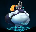  2020 belly big_belly big_butt black_background butt eyes_closed female hair headgear hi_res huge_butt huge_hips huge_thighs humanoid hyper hyper_butt hyper_hips hyper_thighs imp midna morbidly_obese morbidly_obese_female morbidly_obese_humanoid mysterydad nintendo not_furry nude obese obese_female obese_humanoid open_mouth open_smile orange_hair overweight overweight_female overweight_humanoid ponytail rear_view simple_background smile solo the_legend_of_zelda thick_thighs twili twilight_princess video_games wide_hips 