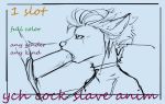  andromorph animated anthro any_species bdsm cock_slave duo fellatio female genitals guide_lines intersex male male/female male/male mammal oral penile penis sex short_playtime sipuha sketch slave ych_auction ych_commission ych_open 