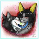  anthro anthro_on_anthro ariveil black_body black_fur black_hair blush bodily_fluids breasts duo eyes_closed fangs felid female fur hair licking love male male/female mammal multicolored_body multicolored_fur open_mouth open_smile pantherine romantic_ambiance romantic_couple saliva sergal simple_background smile tongue tongue_out two_tone_body two_tone_fur white_body white_fur yellow_eyes 