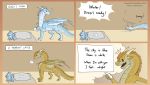  bed comic darkenstardragon dialogue doll dragon duo english_text feral furniture icewing_(wof) letter male male/male pillow qibli_(wof) sandwing_(wof) surprise text wings_of_fire winter_(wof) 