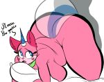  absurd_res all_fours anthro butt doggystyle duo female from_behind_position hi_res isolatedartest looking_back male male/female pillow pillow_hug sex slightly_chubby the_lego_movie thick_thighs unikitty 