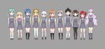  4ding 6+girls :d aqua_hair arashi_chisato arched_bangs black_hair black_pantyhose black_socks blonde_hair blue_eyes blue_hair bow braid braided_twintails brown_hair closed_mouth collared_shirt commentary double_bun dress expressionless full_body gradient_hair green_eyes grey_background grey_dress grey_hair grey_socks grin hair_bow hair_bun hazuki_ren heanna_sumire high_ponytail highres kneehighs liella!_(year_3) long_hair loose_socks love_live! love_live!_superstar!! low_twintails medium_hair multicolored_hair multiple_girls onitsuka_natsumi onitsuka_tomari orange_eyes orange_hair pantyhose pinafore_dress pink_eyes pink_hair pink_socks ponytail purple_eyes purple_hair red_eyes red_hair sakurakoji_kinako school_uniform shibuya_kanon shirt short_dress short_hair short_sleeves simple_background single_side_bun sleeveless sleeveless_dress smile socks standing straight_hair summer_uniform tang_keke thighhighs twintails wakana_shiki wavy_hair white_bow white_hair white_shirt white_socks white_thighhighs wien_margarete yoneme_mei yuigaoka_school_uniform zettai_ryouiki 