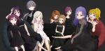  >:( 6+girls :d a-rise absurdres aoiao aqua_eyes bare_shoulders black_background black_dress black_gloves black_shirt blonde_hair brown_hair ceras_yanagida_lilienfeld ceras_yanagida_lilienfeld_(16th_birthday) clenched_teeth closed_mouth collarbone collared_shirt commentary_request couch dress edel_note elbow_gloves frown gloves green_eyes grey_hair grey_neckerchief hair_ornament highres hiiragi_mao_(love_live!) hijirisawa_yuuna jellyfish_cut katsuragi_izumi kazuno_leah kazuno_sarah kira_tsubasa long_hair looking_at_viewer love_live! love_live!_hasu_no_sora_jogakuin_school_idol_club love_live!_school_idol_project love_live!_sunshine!! love_live!_superstar!! medium_hair multiple_girls neck_ribbon neckerchief off-shoulder_dress off_shoulder on_couch one_side_up open_hands open_mouth orange_eyes parted_lips pink_ribbon ponytail purple_eyes purple_hair ribbon saint_snow see-through_clothes shirt simple_background sitting sleeveless sleeveless_dress slit_pupils smile spaghetti_strap sunny_passion teeth todo_erena trait_connection triangle_hair_ornament twintails upper_teeth_only v-shaped_eyebrows white_dress yuki_anju 