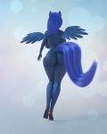  2020 3d_(artwork) 4:5 animated anthro anthrofied big_breasts big_butt breasts butt clothing digital_media_(artwork) eqamrd equid female footwear friendship_is_magic hasbro high_heels hip_sway horn huge_breasts loop mammal my_little_pony nude plantigrade princess_luna_(mlp) shoes short_playtime solo spread_wings thick_thighs walk_cycle walking wide_hips winged_unicorn wings 