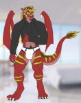  anthro black_clothing black_hoodie black_topwear briefs bulge clothing dragon drawyourfursona flameydragwasp hi_res hoodie male meme meme_clothing solo standing topwear underwear white_clothing white_underwear 